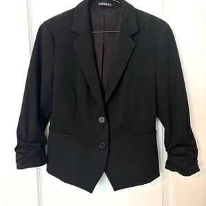 Women’s Express Tailored Blazer with 3/4 Ruched Sleeves